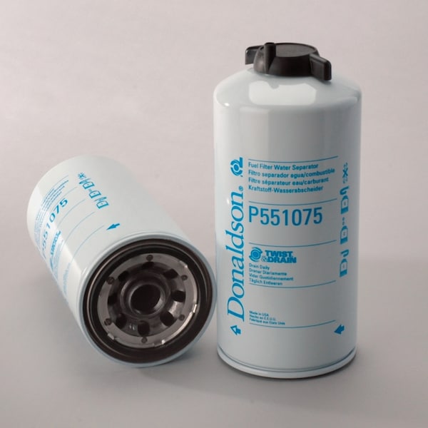 Fuel Filter, Water Separator Spin-On Twist&Drain, P551075